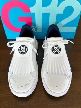 G/Fore Women's G.112 P.U. Leather Kiltie Golf Shoes Snow/Twilight Size 6.5 NEW